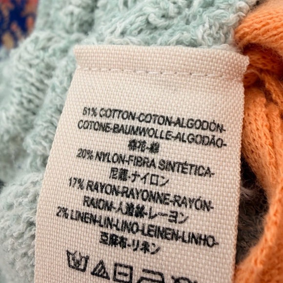 Free People Sunset Palm Tree Cover Up Tunic Top Oversized Small - Picture 4 of 5